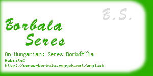 borbala seres business card